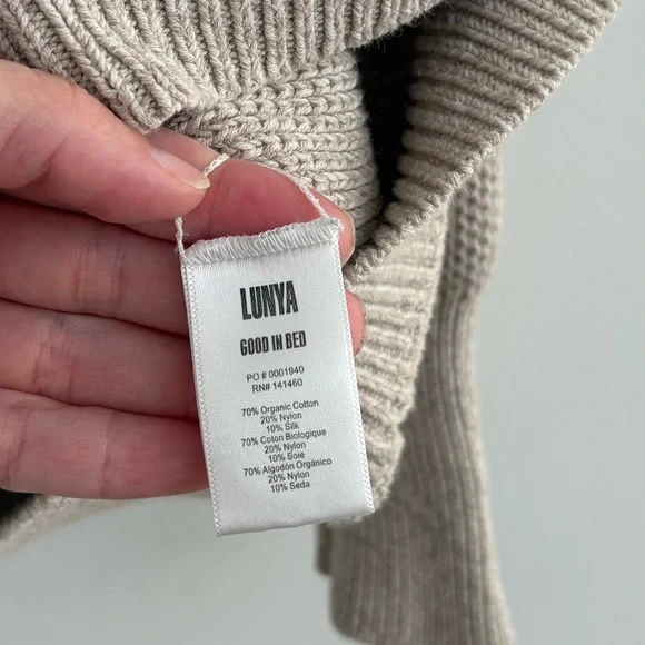 Lunya Cotton Silk Henley Sweater XS/S - Picture 7 of 9